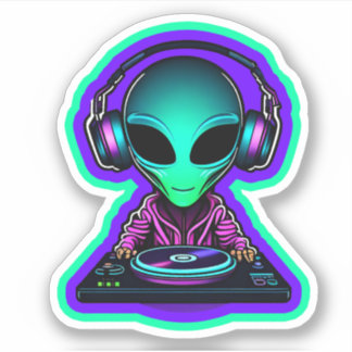 Sticker DJ Alien