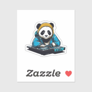Sticker DJ Kawaii Panda