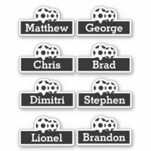 Sticker do-it-yourself Football Party faveur nom garçons