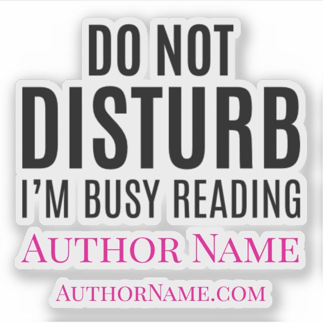 Sticker Do Not Disturb I'm Reading (Devant)