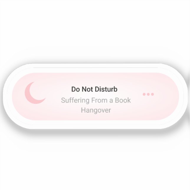 Sticker Do not Disturb - Suffering From A book Hangover  (Recto)