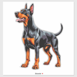 Sticker Doberman Pinscher vibrant