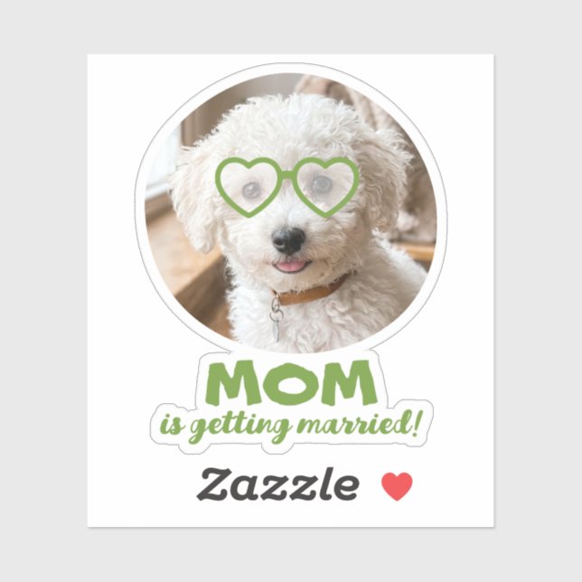 Sticker Dog Face Bachelorette Bridal Pet Photo Favors (Feuille)