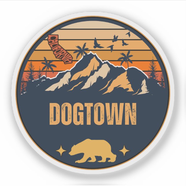 Sticker Dogtown, Californie (Devant)