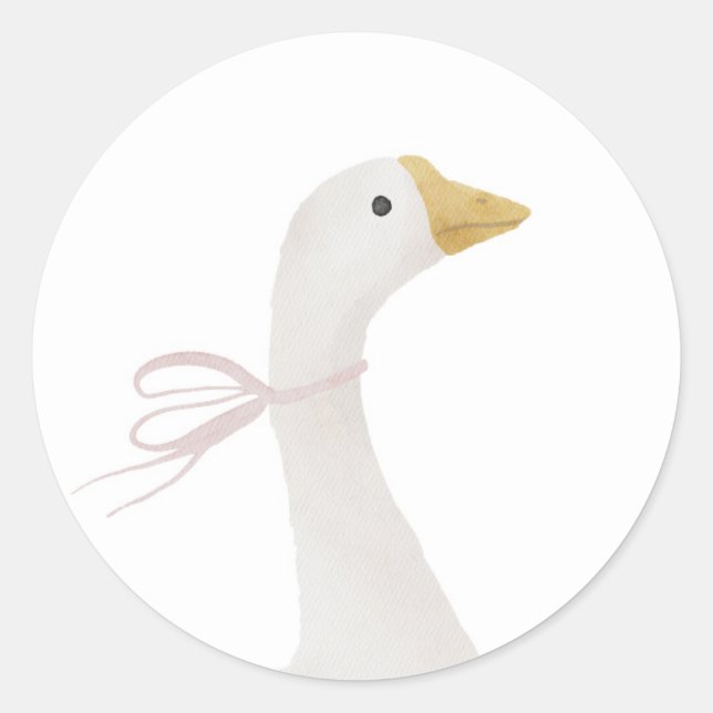 Sticker d'oie rose (Devant)