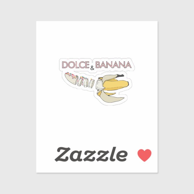 Sticker Dolce et banane (Feuille)