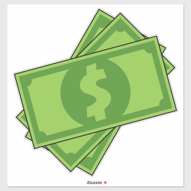 Sticker Dollar de l'argent du dessin (Feuille)