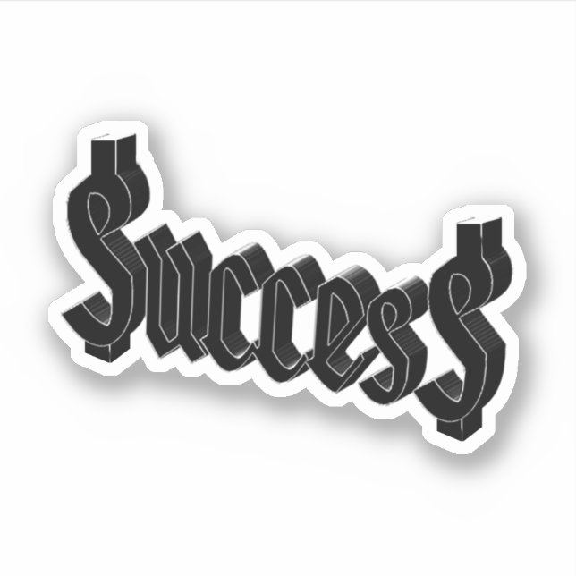 Sticker Dollar Signs Success  (Devant)