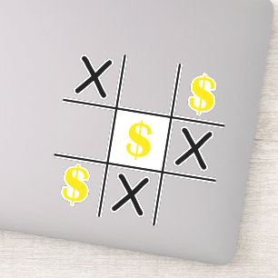 Sticker Dollar Tic Tac Toe