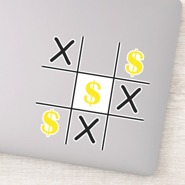 Sticker Dollar Tic Tac Toe (Détail)