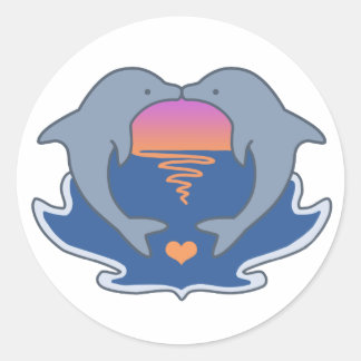 Sticker Dolphin Love