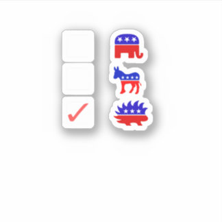 Sticker Don d'électeur libertarien