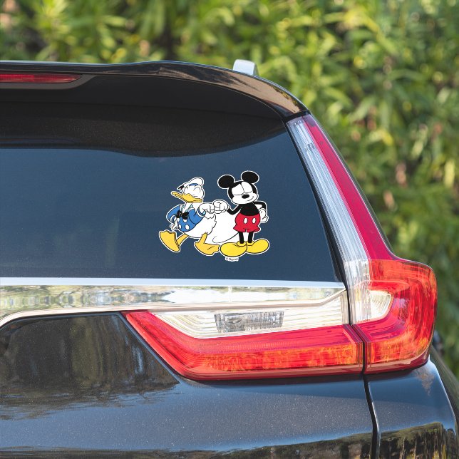 Sticker Donald Duck & Mickey Poing Bump (Côté voiture)