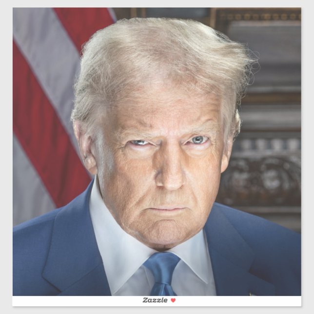 Sticker Donald Trump 2025 Portrait du président américain (Feuille)