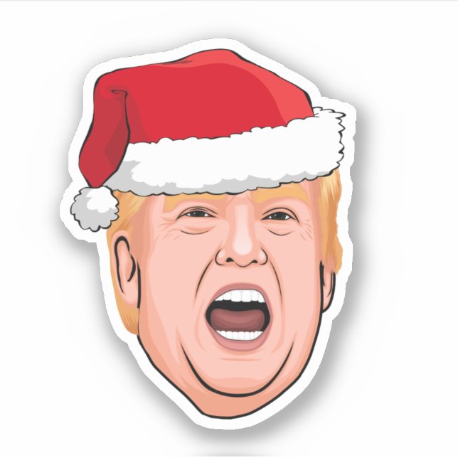 Sticker Donald Trump en colère Noël (Devant)