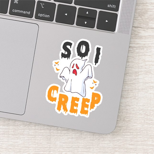 Sticker Donc je Creep Funny Éffrayant Halloween Ghost Goth (Détail)