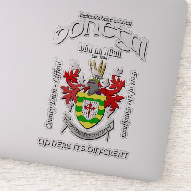 Sticker Donegal Irlande - Crest Translation Signification  (Détail)