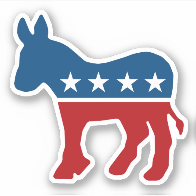 Sticker Donkey démocrate (Devant)