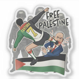 Sticker Donnez à Netanyahu le coup de pied Free Palestine 
