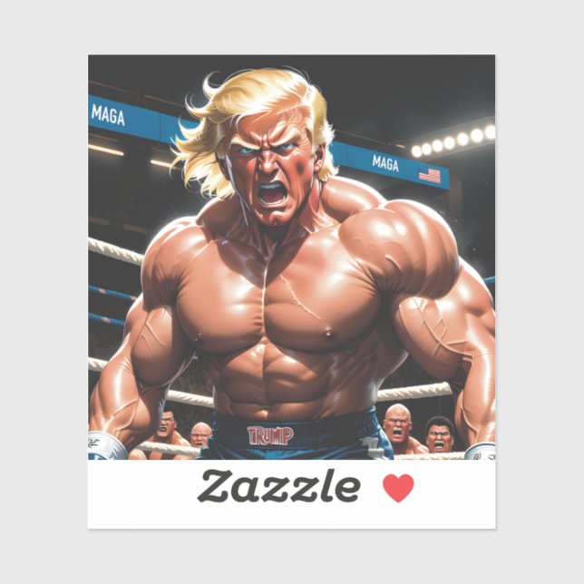 Sticker Donny T en rage (MIXED MARTIAL ART/Superstar MAGA  (Feuille)