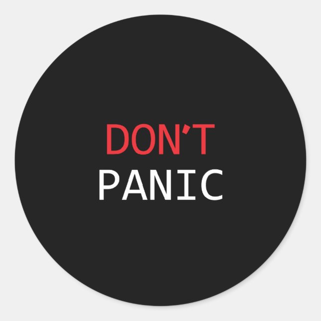 Sticker - DON'T PANIC (Front)