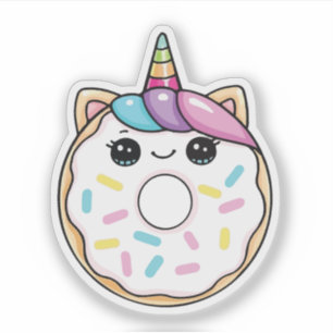 Sticker Donut licorne kawaii