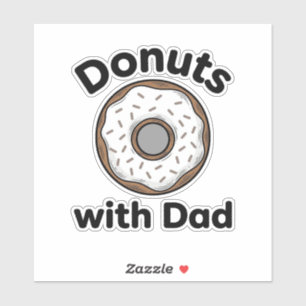 Sticker Donuts avec Papa Design de Chemise de Donut Vintag