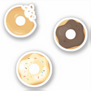 Sticker Donuts crème chocolat avec bouchées 3x set