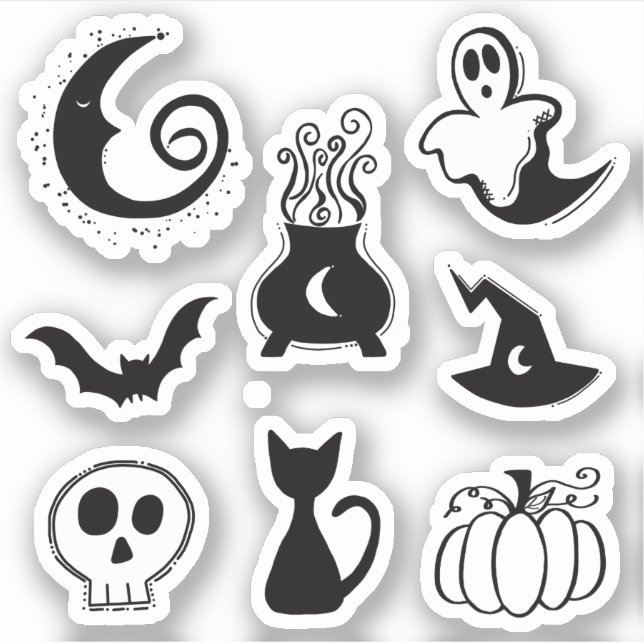 Sticker Doodles Éffrayants d'Halloween (Devant)
