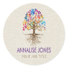 Dorée arbre de la vie Yggdrasil feuilles colorées