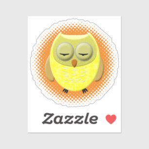 Sticker Dormir Dessin de Chouette Bébé