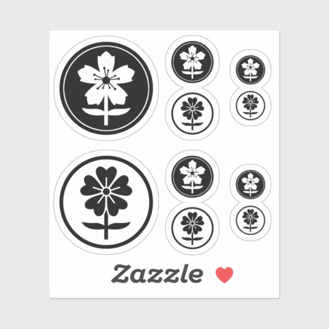 Sticker dos flores (Feuille)