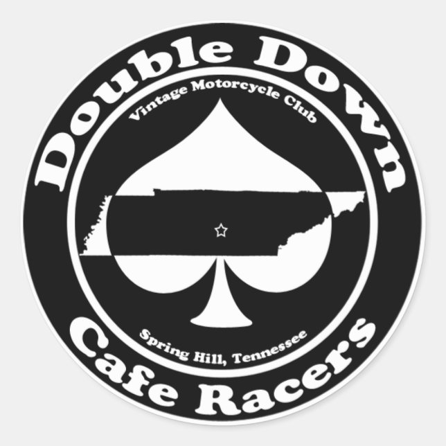 Sticker Double Down Cafe Race (Devant)