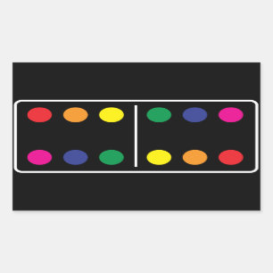 Sticker Double Rainbow Domino