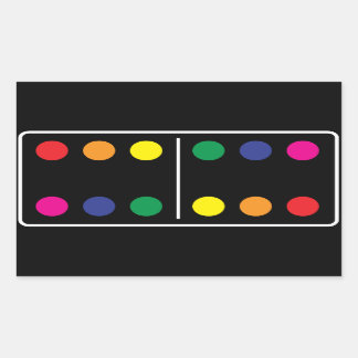 Sticker Double Rainbow Domino