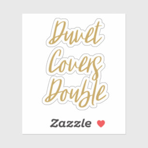 Sticker double rangement pour couvertures de duvet