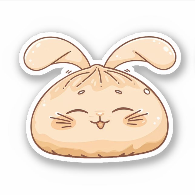 Sticker Doublure de lapin mignon (Devant)