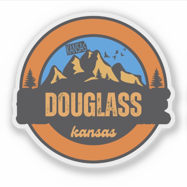 Sticker Douglass, Kansas (Devant)