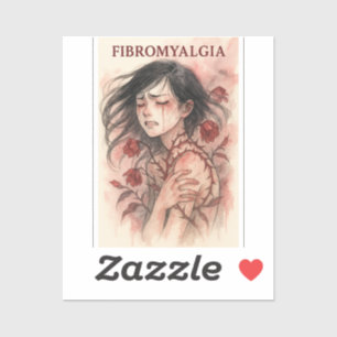 Sticker douleur chronique souffrance aquarelle art