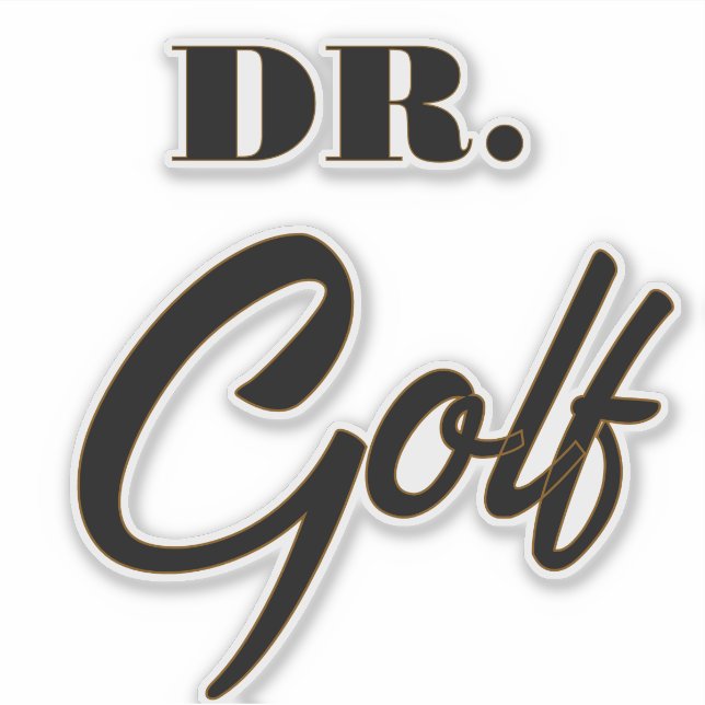 Sticker Dr Golf Funny Design pour les amateurs de golf (Devant)
