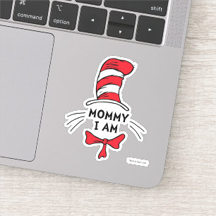 Sticker Dr Seuss Chat dans le Casquette - Maman Je suis