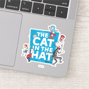 Sticker Dr Seuss   Chat dans le logo du Casquette - Caract