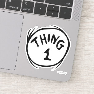 Sticker Dr. Seuss   Chose Un Chose Deux - Chose Un