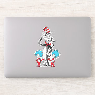Sticker Dr. Seuss   Le Chat dans le Chapeau, Chose Un et C