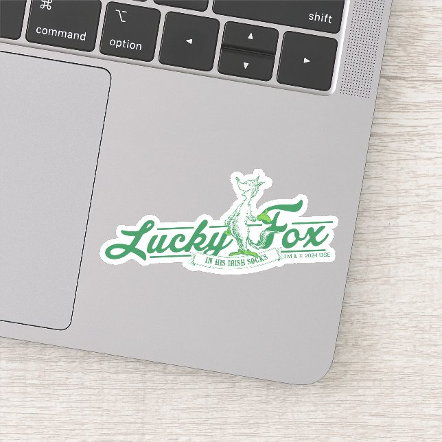 Sticker Dr Seuss | Lucky Fox Dans Ses Chaussettes Irlandai (Détail)