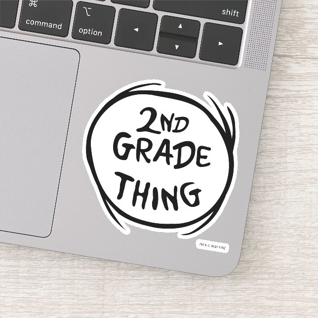 Sticker Dr Seuss | Thing One Thing Two - 2nd Grade Thing (Détail)
