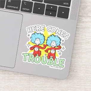 Sticker Dr Seuss   Une Chose Deux Ici, C'Est Difficile