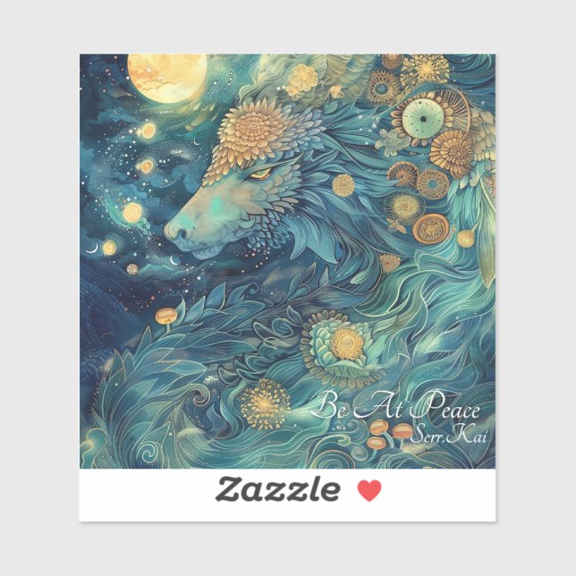 Sticker Dragon Be At Peace (Feuille)