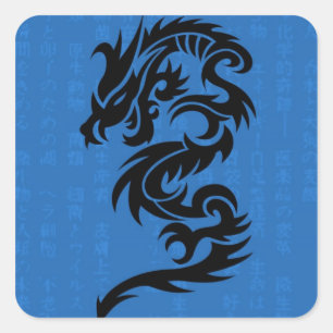 Sticker Dragon Bleu