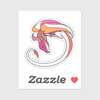Sticker Dragon de la fierté lesbienne